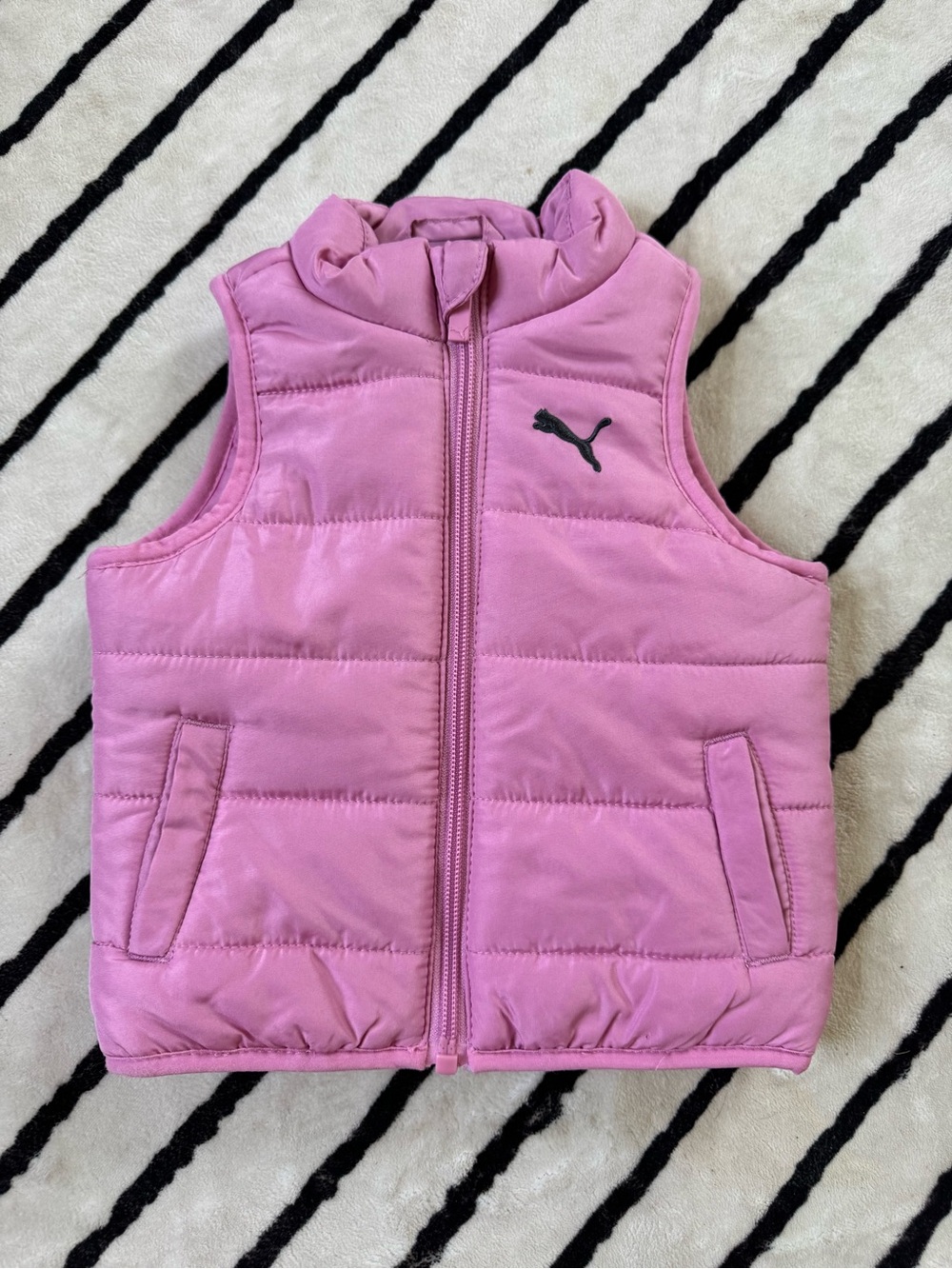 Puma baby girls lilac puffer vest zip up & collar size 6-9M